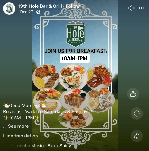 19th Hole Bar and Grill